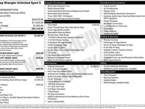 Used 2021 Jeep Wrangler Unlimited Sport image 38