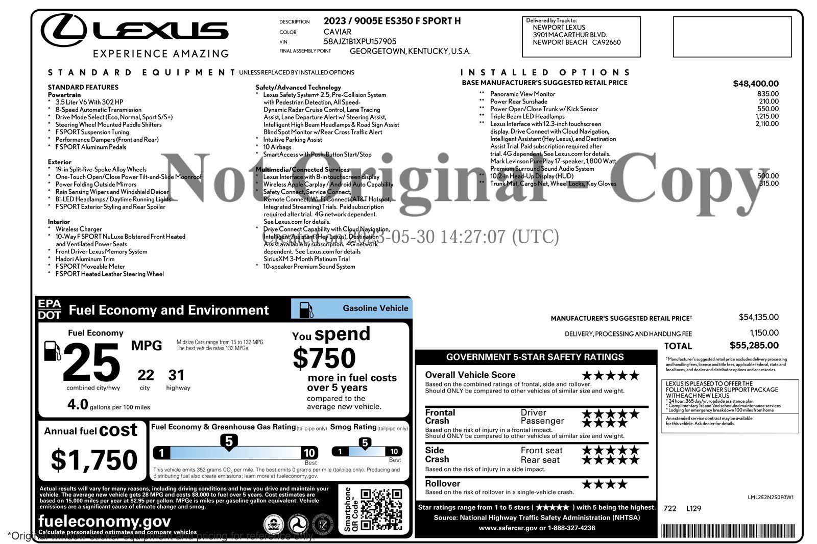 Used 2023 Lexus ES 350 F Sport w/ Accessory Package (Z1) FWD image 2