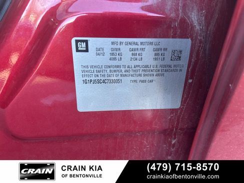 Used 2012 Chevrolet Cruze Eco image 11