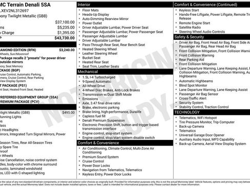 Used 2022 GMC Terrain Denali w/ Black Diamond Edition image 33