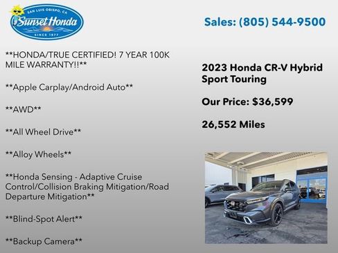 Certified 2023 Honda CR-V Sport Touring image 6