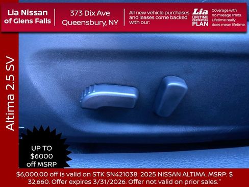 New 2025 Nissan Altima 2.5 SV w/ SV Special Edition Package image 12
