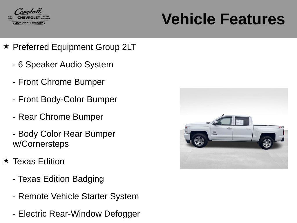 Used 2018 Chevrolet Silverado 1500 LT w/ Texas Edition AWD/4WD image 21