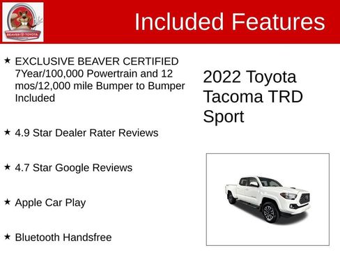 Used 2022 Toyota Tacoma TRD Sport w/ Technology Package AWD/4WD image 4