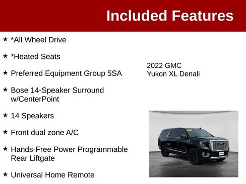 Used 2022 GMC Yukon XL Denali AWD/4WD image 3