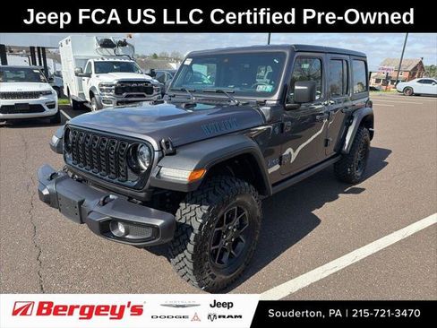 Certified 2025 Jeep Wrangler Unlimited Sport S 4xe AWD/4WD image 1