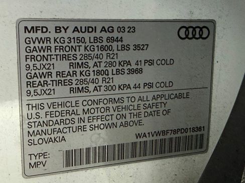 Used 2023 Audi SQ7 Prestige w/ Prestige Package AWD/4WD image 19