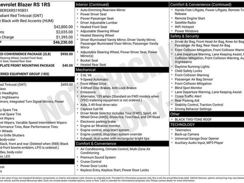 Used 2024 Chevrolet Blazer RS w/ Enhanced Convenience Package image 8