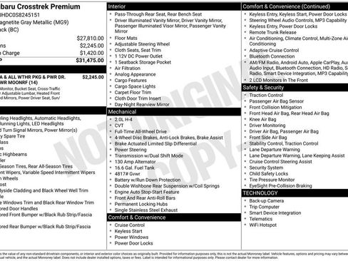 Used 2025 Subaru Crosstrek 2.0i Premium image 2