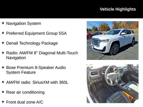 Used 2023 GMC Acadia Denali w/ Denali Technology Package image 7