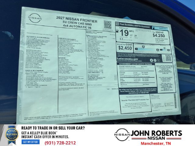 New 2027 Nissan Frontier SV w/ SV Convenience Package AWD/4WD image 19