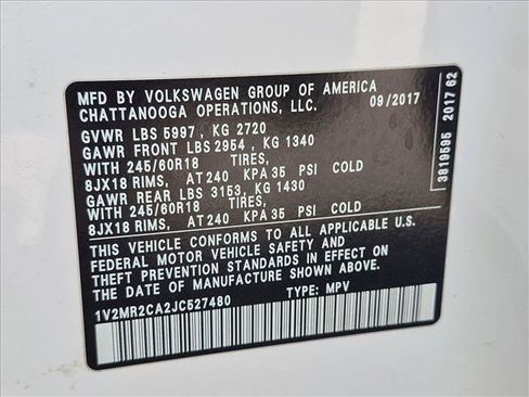 Used 2018 Volkswagen Atlas SEL AWD/4WD image 15