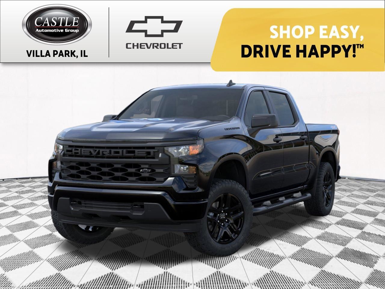 New 2026 Chevrolet Silverado 1500 Custom w/ Turbomax Blackout Package AWD/4WD image 1