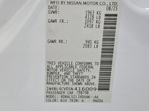 New 2025 Nissan Altima 2.5 SR w/ SR Premium Package image 35