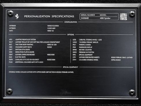 Certified 2019 Ferrari 488 Spider RWD image 19