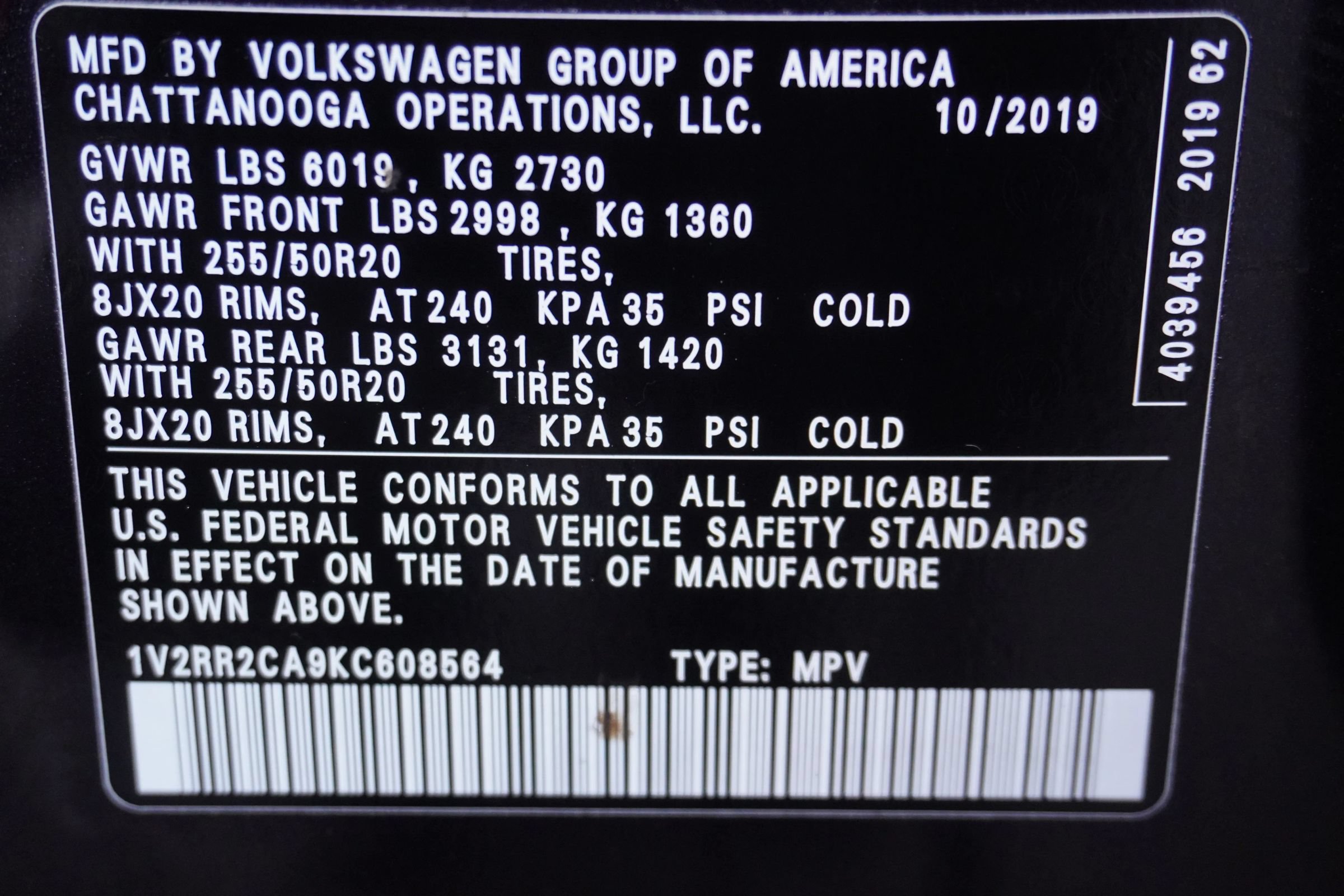 Used 2019 Volkswagen Atlas SEL R-Line AWD/4WD image 30