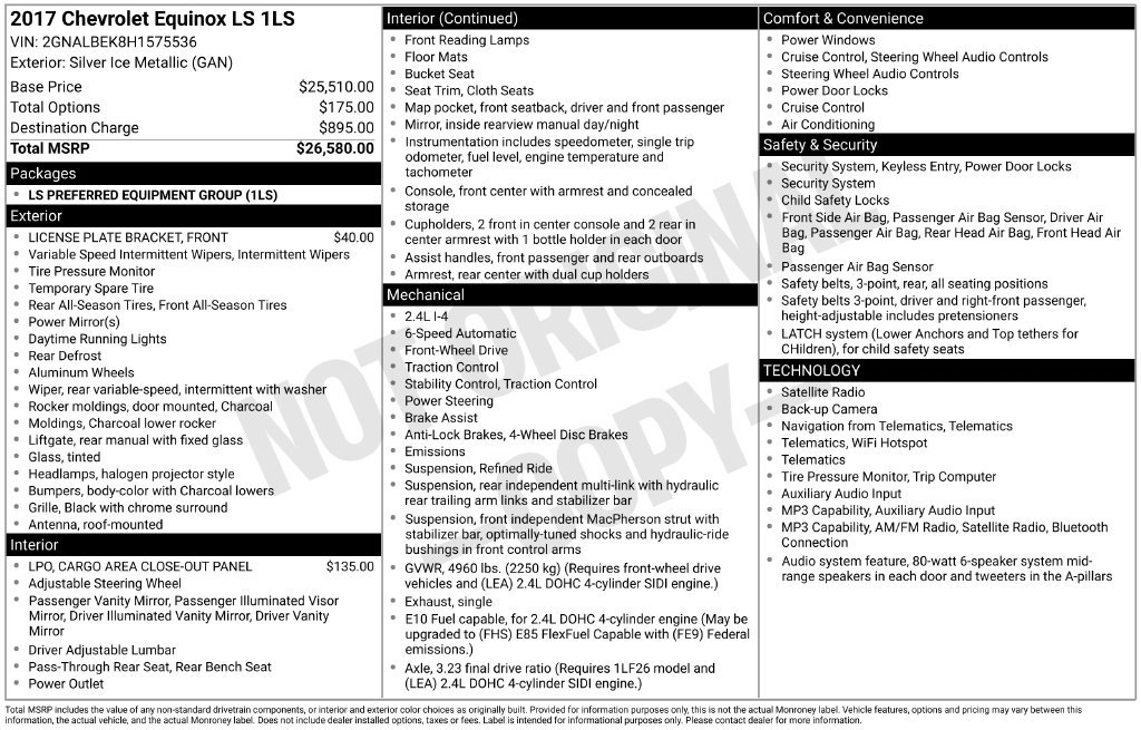 Certified 2017 Chevrolet Equinox LS FWD image 11