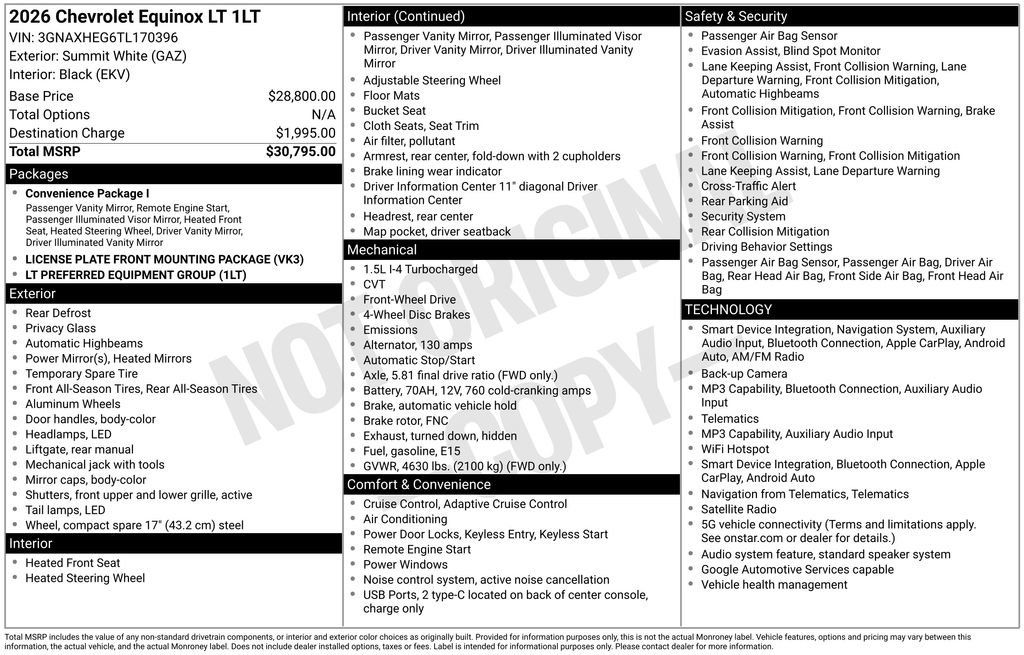 Used 2026 Chevrolet Equinox LT FWD image 16