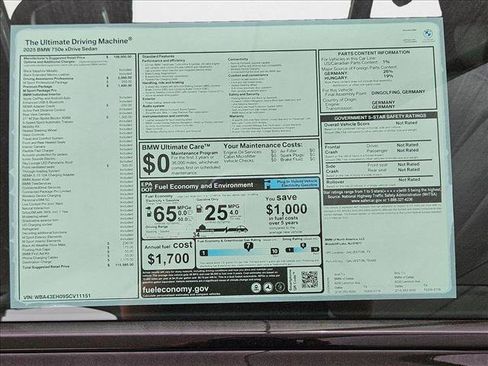 New 2025 BMW 750e xDrive image 17