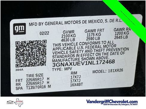 Used 2022 Chevrolet Equinox LT AWD/4WD image 27