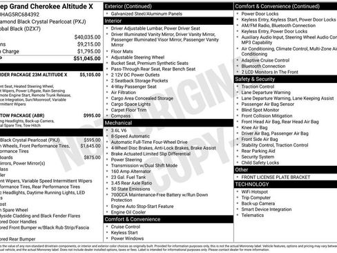 Certified 2024 Jeep Grand Cherokee Altitude AWD/4WD image 34