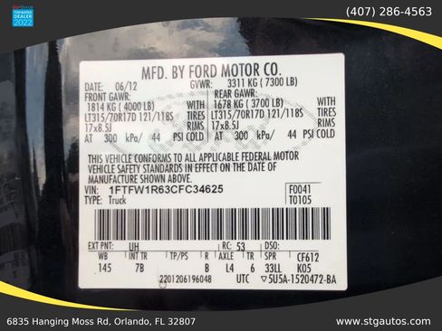 Used 2012 Ford F150 Raptor w/ Raptor Luxury Pkg AWD/4WD image 35