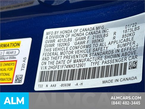 Used 2022 Honda Civic EX image 39