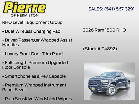 New 2026 RAM 1500 RHO w/ RHO Level 1 Equipment Group AWD/4WD image 12