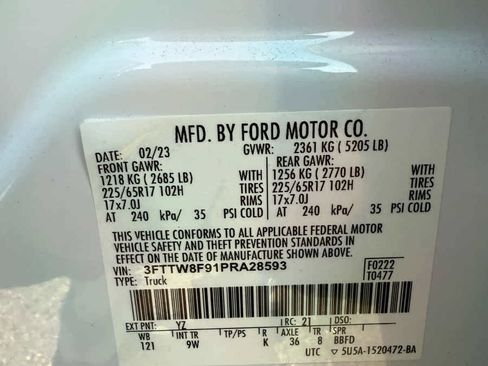 Used 2023 Ford Maverick XL w/ Equipment Group 100A Standard image 33