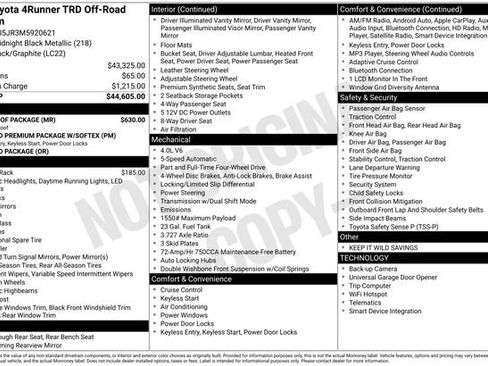 Used 2021 Toyota 4Runner TRD Off-Road Premium w/ Moonroof Package image 5