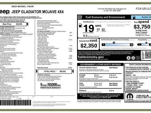 Used 2023 Jeep Gladiator Mojave w/ Cold Weather Group image 3