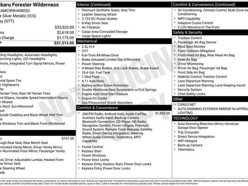 Certified 2022 Subaru Forester Wilderness AWD/4WD image 5