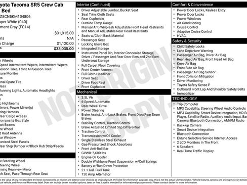 Used 2019 Toyota Tacoma SR5 RWD image 20
