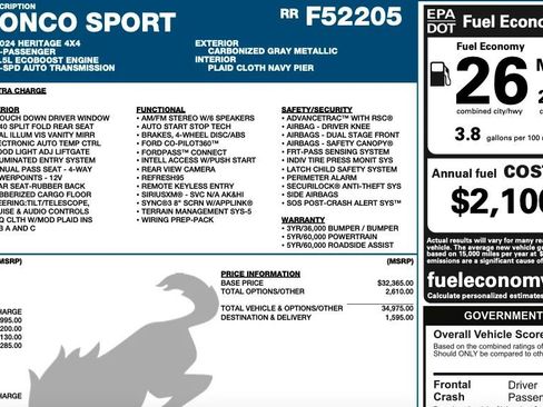 Used 2024 Ford Bronco Sport Heritage w/ Heritage Convenience Package image 2