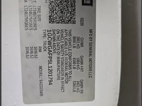 Used 2020 Chevrolet Express 2500 w/ Driver Convenience Package RWD image 5
