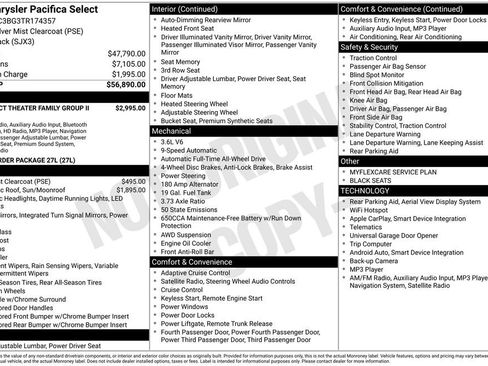 New 2026 Chrysler Pacifica Select AWD/4WD image 6