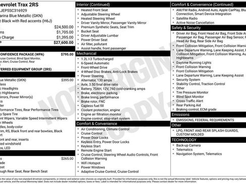 New 2025 Chevrolet Trax RS w/ Driver Confidence Package image 26