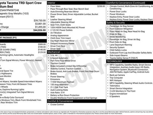 Certified 2023 Toyota Tacoma TRD Sport AWD/4WD image 33