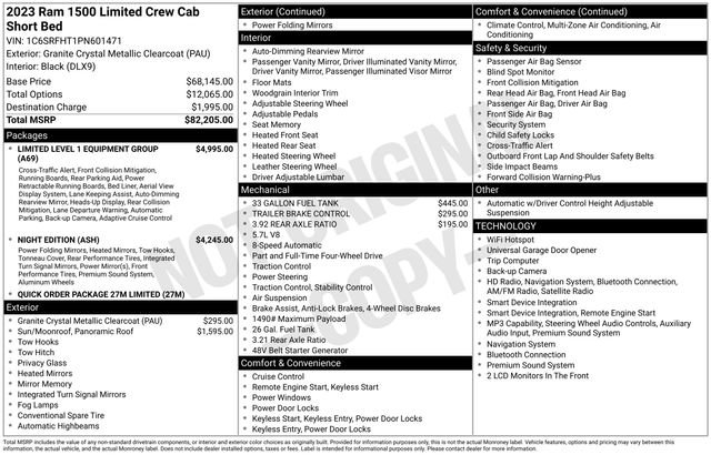 Used 2023 RAM 1500 Limited AWD/4WD image 43