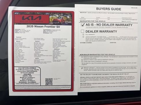 Used 2020 Nissan Frontier SV image 32