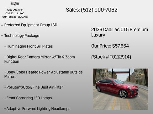 New 2026 Cadillac CT5 Premium Luxury RWD image 6