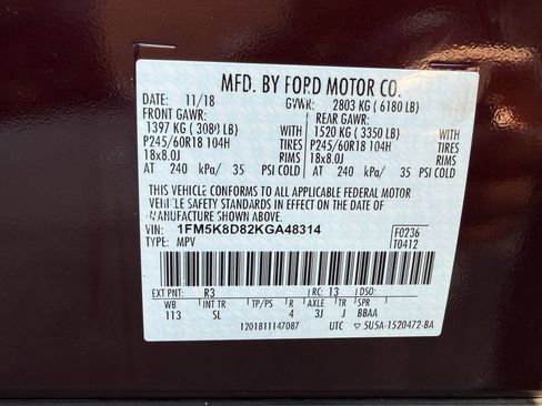 Used 2019 Ford Explorer XLT w/ Equipment Group 202A image 32