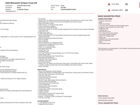 Used 2022 Mitsubishi Eclipse Cross ES image 6