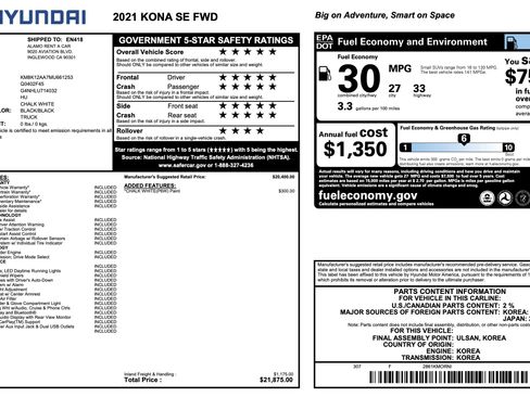 Used 2021 Hyundai Kona SE image 3