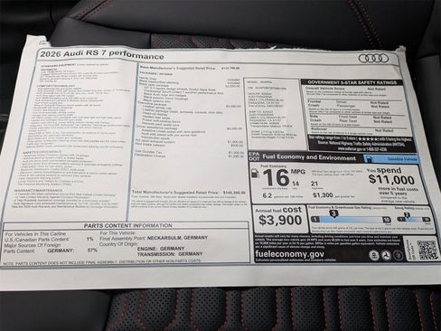 New 2026 Audi RS 7 Performance image 18