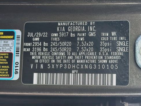Used 2022 Kia Telluride EX w/ EX Premium Package AWD/4WD image 12
