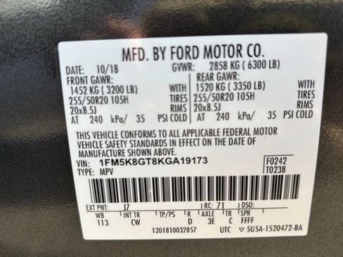 Used 2019 Ford Explorer Sport w/ Equipment Group 401A image 29