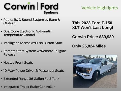 Used 2023 Ford F150 XLT w/ Equipment Group 302A High AWD/4WD image 16