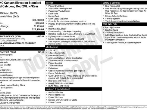 Used 2021 GMC Canyon Elevation Standard w/ Convenience Package RWD image 5