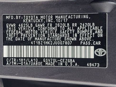 Used 2018 Toyota Camry XLE FWD image 33